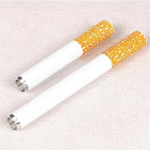 Cigarette Shape Hornet Grinder Metal Pipe Smoking Pipe Accessories One Hitter Tobacco Pipe Filter Liar Tabaco Sniffer Pipe Stand