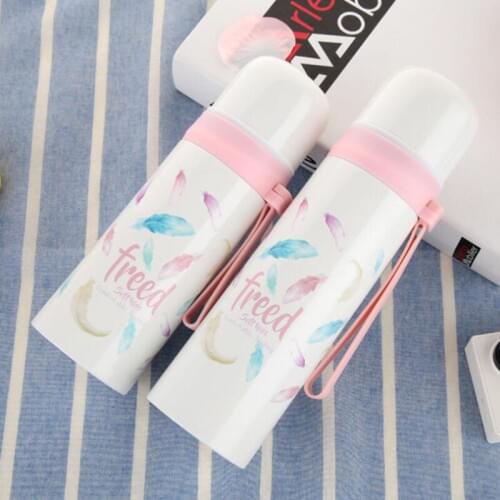 YiHAO 350ML 500ML 304 Stainless Steel Vacuum Flasks Thermoses Cup Eco-Friendly Creative Portable Cylinder Vacuum Flasks Cups