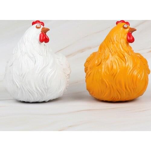 Clip Ladder Hen Resin Ornament Statues Funny Chicken Animal Clamping Stairs Figure Indoor Outdoor Garden Farm Lawn Decor