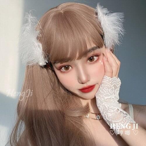 Celebrity Wig Womens Long Hair Natural Realistic E-Sports Girl JK Face Repair Lolita Cute cosplay accessories lolita wig