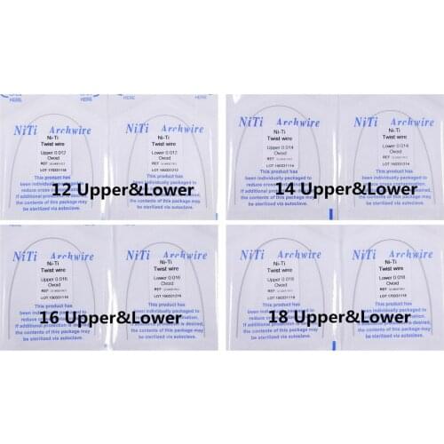 10pcs Dental Orthodontic Twist Arch Wire Ni-ti Round Oval Form 012-018 Upper/Lower