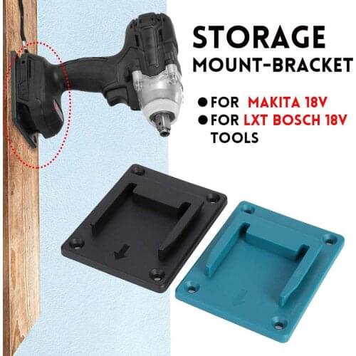1Pcs Wall Mount Storage Mount-bracket Machine Holder Fixing Devices Electric Tool Fit For Makita 18V/LXT Bosch 18V