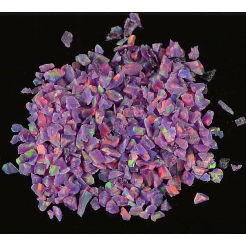 10 grams/lot Mixed size synthetic opal stone irregular crushed Nail Art Decorations in 78 colors