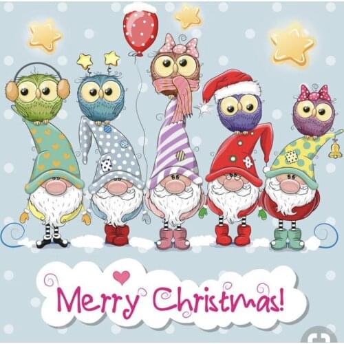 10x8 christmas five gnomes owl transparent Clear Stamps Silicone Seals for DIY scrapbooking photo album Card Making