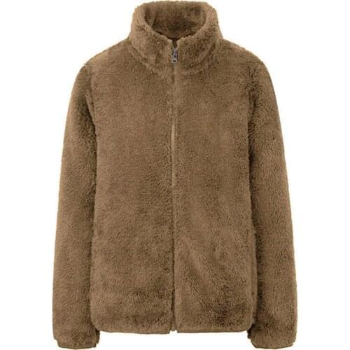 2020 Women Sherpa Fleece Turtleneck Sweater Plus Size Fluffy Zipper Cardigan Autumn Winter Warm Top Double Fleece Sweaters