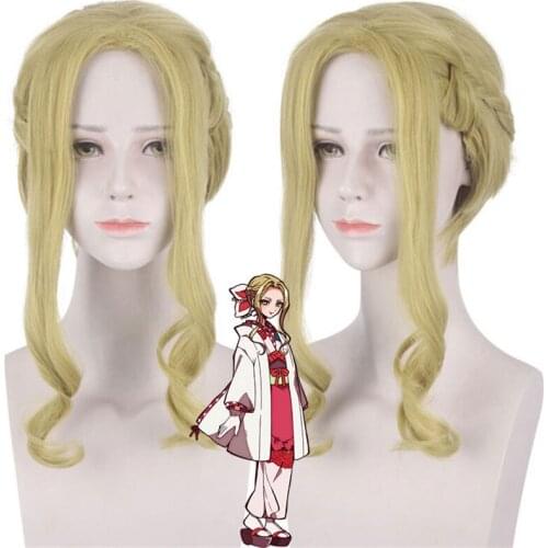 40cm Anime Toilet-bound Hanako-kun Yako Miyako Wig Cosplay Wigs Playing Mixed Yellow Hair Halloween 1:1 Wigs