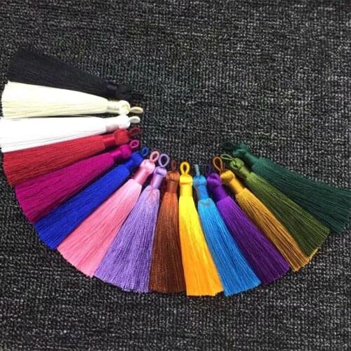 5pcs/set Polyester Tassel with Hole for Earring Charm Pendant Tassels DIY Jewelry Sewing Curtains Accessories DIY Home Decor