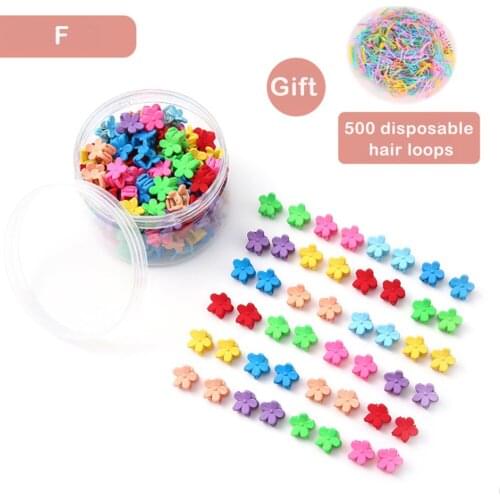 50pcs Hair Pin Baby Girls Small Hair Claw Cute Candy Flower Hair Clip Children Hairpin Hair Accessories Wholesalehair Pins