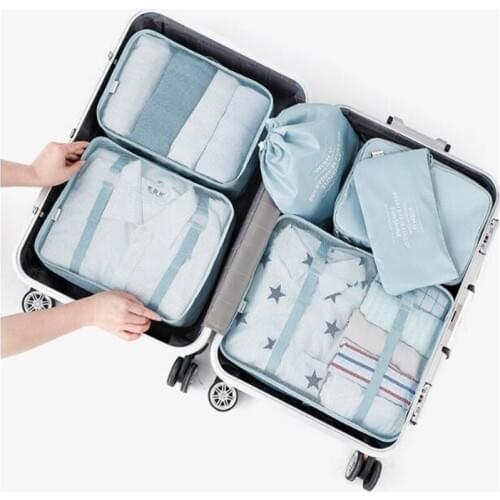 6Pcs/Set Waterproof Polyester Bag Outdoor Travel Bag Multifunction Storage Bag Multipurpose Organization Bag