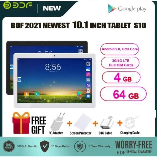 BDF 10 Inch Android 7.0 Tablet pc Quad Core 32G ROM Bluetooth WIFI Dual Sim 3G Phone call Tablets mini Computer Google Play
