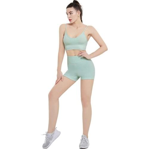 Seamless Yoga Set Gym Fitness Clothing Sport Clothes Training Tights Outfit For Woman Sports Set Sleeveless Bodysuit Clothing