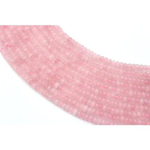 Natural Pink Quartz Spacer Beads Strand 5 by 8 MM For Jewelry DIY Making Necklace Bracelet