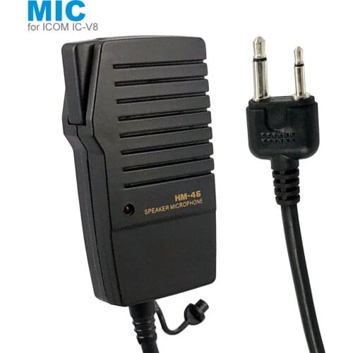 Speaker Mic Microphone for ICOM IC-V8 V82 V85 IC-T2H T8A 2AT E90 W32A IC-T2H IC-T7H Walkie Talkie Two Way Radio HM-46