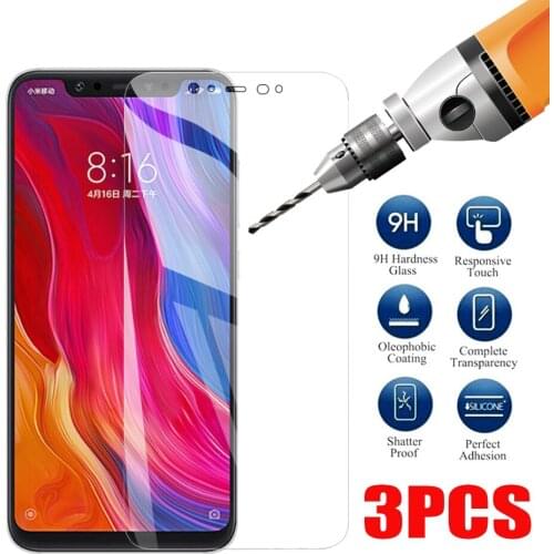 Display Touch Glass 1-3PCS Screen Protective glass For Xiaomi 8 Lite SE Glass Protector on for xiaomi 8 lite se Transparent