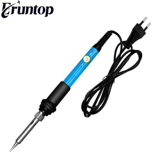 Blue 60W Adjustable Temperature Electric Soldering Iron Portable Welding Solder Station Heat Pencil