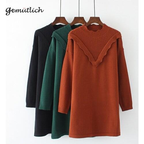 Модные вязаные платья Gemutlich China At AliExpress