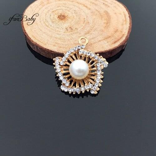 Rhinestone Buttons For DIY Accessories flat back pearl Alloy buttons