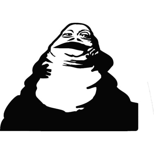 Jabba theHut Car Vinyl Decals Bumper stickers Waterproof Rear windshield Decor Cartoon Car Window Decoration T133