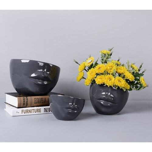Nordic Home Furnishings Ceramic Flowerpot Gardening Flowerpots For Office Greening Industrial Decoration Of Living Room