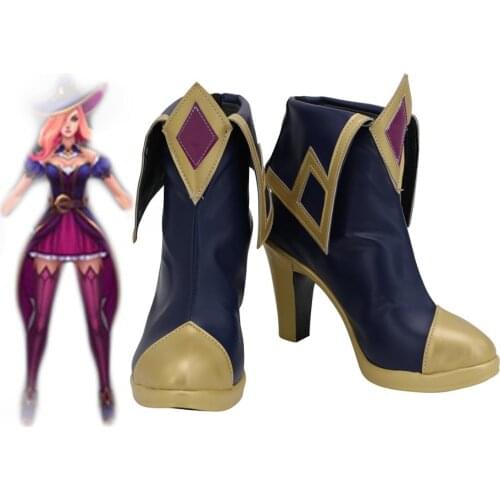 LOL Miss Fortune Halloween Cosplay Boots High Heel Leather Shoes Custom Made