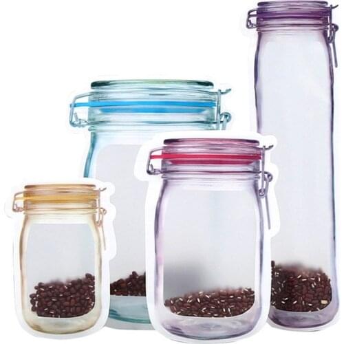 Reusable Waterproof Seal Fresh Food Plastic Bag Silicone Storage Bags Food Container For Food Grade Ziplock Bag Nut Cookies