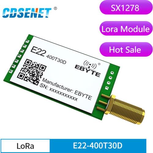 New LoRa Semtech SX1268 433MHz rf Transceiver Module E22-400T30D 30dBm 1W Long Range UART DIP Serial Port Module