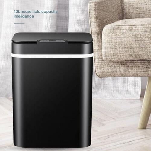 Trash Can Garbage Touchless Automatic Stainless Steel for Home Kitchen Bedroom _WK