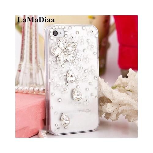 Phone Case Lovely Bling Crystal Diamonds Rhinestone 3D Stones Soft Back Cover For iphone 12 11 Pro MAX X XS MAX 6Plus 7 8 Plus