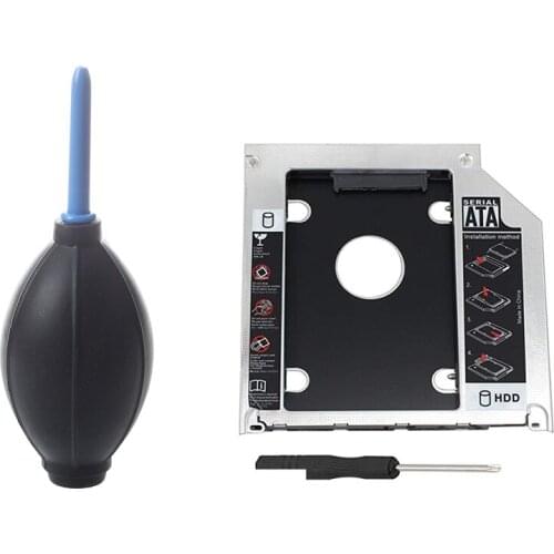 1Pcs Rubber Air Dust Blower Cleaner Pump for Removing Dust Off Camera Lens S6 & 1Pcs Hard Drive Caddy Tray 9.5Mm Universal SATa