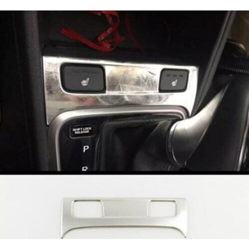 Stainless steel For Hynudai Solaris 2 2017 Car Accessories Seat Heating button frame panel Cover Trim Sticker Styling 1pcs