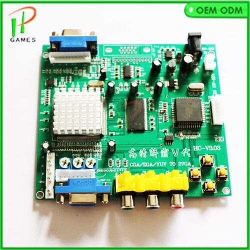 NEW Arcade Game RGB/CGA/EGA/YUV to VGA HD Video Convert Arcade games output signal switching board for Arcade game parts