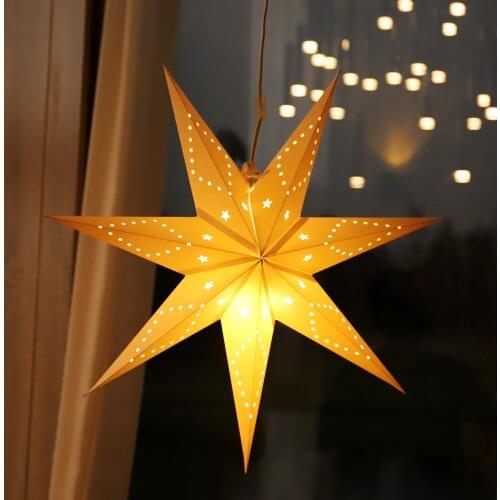 Homestay Simple Living Room Bedroom Restaurant Bar Star Light Christmas Decoration Paper Star Led Personalized Chandelier