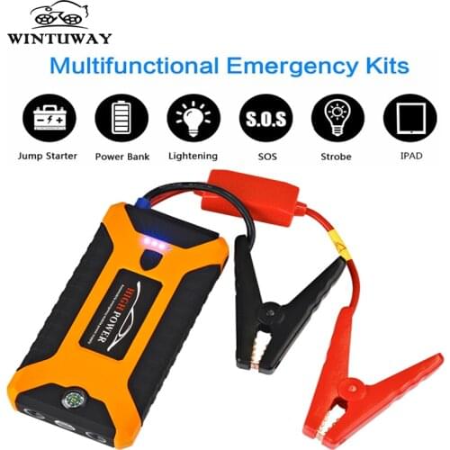 WINTUWAY Super Power Car Jump Starter Power Bank 600A Portable Car Battery Charger Booster Charger 4USB 12V SOS Starting Device