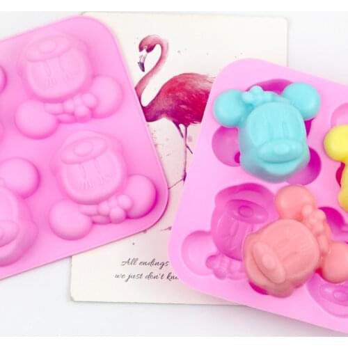 Cartooon Minnie Silicone Fondant Cake Mold Kitchen Baking Bakeware Cookie Candy Soap Mold DIY