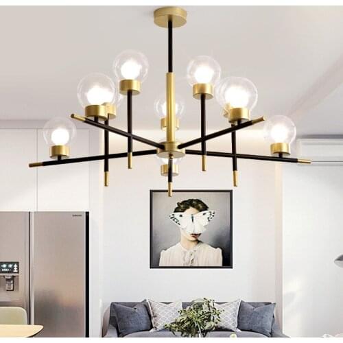 Modern Minimalist Chandelier Nordic Atmosphere Home Living Room Lamp Bedroom Study Restaurant Creative Magic Bean Chandelier
