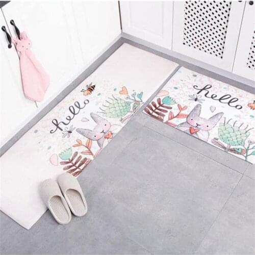 Modern Kitchen Mat Cartoons Long Strip Bedroom Rug Entrance Doormat Anti-slip Absorbent Living Room Carpet Home Floor Decoration