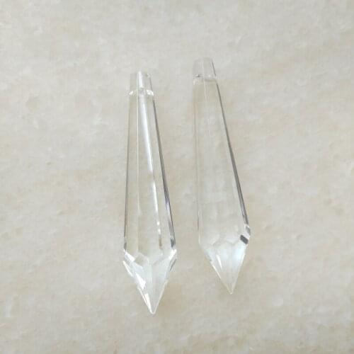 20pieces/lot New 3.93"(100mm) transpaent 8 facet icicle Glass Chandelier Crystal Lamp Prisms Parts Hanging Pendants