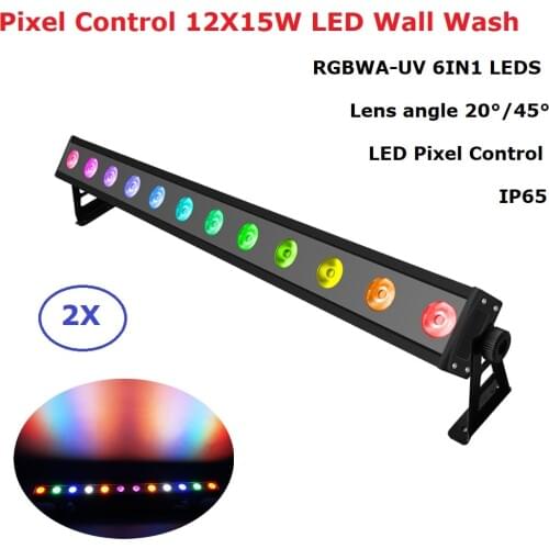 Pixel Control LED Bar Light 12X15W RGBWA-UV 6IN1 LED Wall Wash Light DMX LED Bar DMX Line Bar Stage Lighting Effect IP65 Dj Club