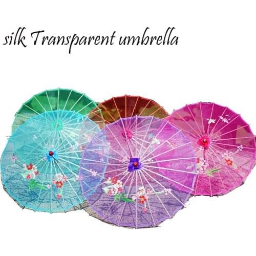 Dance Umbrella rain women Prop Oiled Paper Decoration Umbrella Transparent Silk Umbrella paraguas inverso pederneira Chinese
