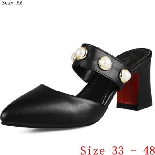 High Heels Women Pumps Slingbacks High Heel Shoes Stiletto Woman Party Shoes Plus Size 33 - 40 41 42 43 44 45 46 47 48