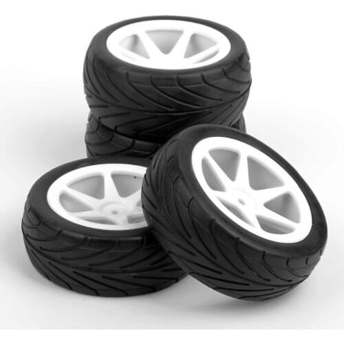 IN STOCK 4pcs/Set 12mm Hex 1/10 Scale Off Road Tires Tyre And Wheel Rim Model Kids Toys For RC Buggy Car Model Accessory