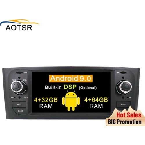 Octa Core IPS Android 9.0 GPS Navigation Stereo Car DVD Multimedia for Fiat Grande Punto Linea 2007-2012 with Radio audio stereo