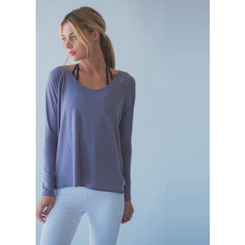 Ropa Deportiva Mujer Gym Loose Yoga Clothing Female Long Sleeved Sweater Shirt Halter Backless Fitness Wear Thin