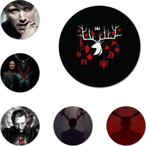 Hannibal TV Icons Pins Badge Decoration Brooches Metal Badges For Clothes Backpack Decoration