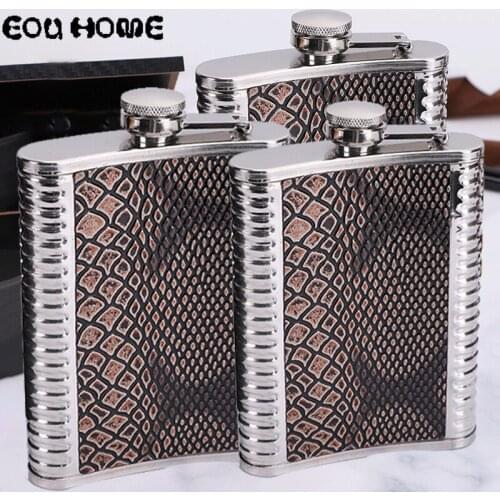 1/2/4 Pcs Stainless Steel Mini Hip Flask Flagon Portable Whisky Spirits Alcohol Bottle Carry Flat Pot Drinkware Gift 6/7/8/9 Oz