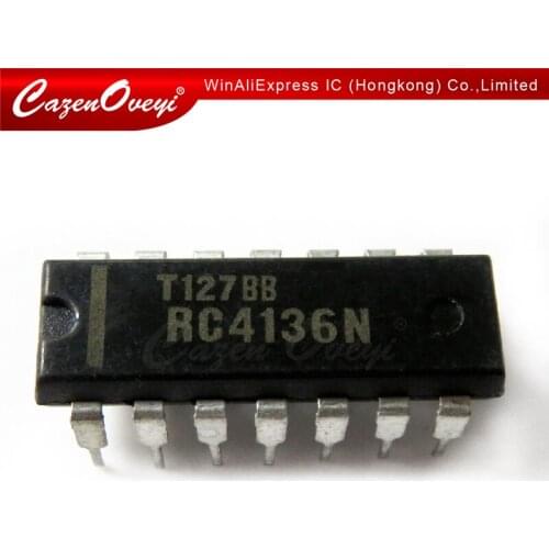 1pcs/lot RC4136N RC4136 XR4136 DIP-14 In Stock