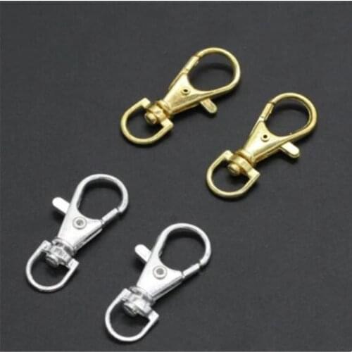 10pcs 37x16mm Lobster Swivel Clasps for Necklaces Key Ring Chain Lobster Clasp Hook for Jewelry Making Wholesale