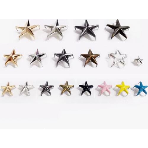 8 colors metta brass 5 claws star rivets garment rivets for clothes rivets for leather diy accessory for jewelry bags hat shoe