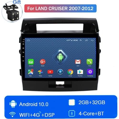 Android 10 Car Stereo Mirror Link For Toyota Land Cruiser 2007 2008 2009 2010 2011 2012 on-board audio multimedia GPS navigation