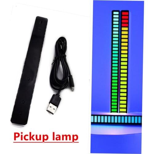 New Car Sound Control Light RGB Voice-Activated Music Rhythm Ambient Light with 32 LED 18 Colors Car Home Decoration Lamp